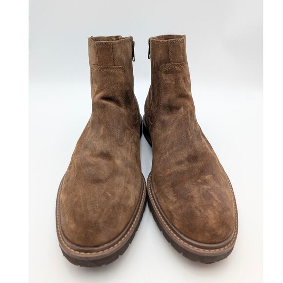 Johnston & Murphy Barret Boots Men's Brown Waxed Suede Size US13M EU46 - Picture 2 of 12